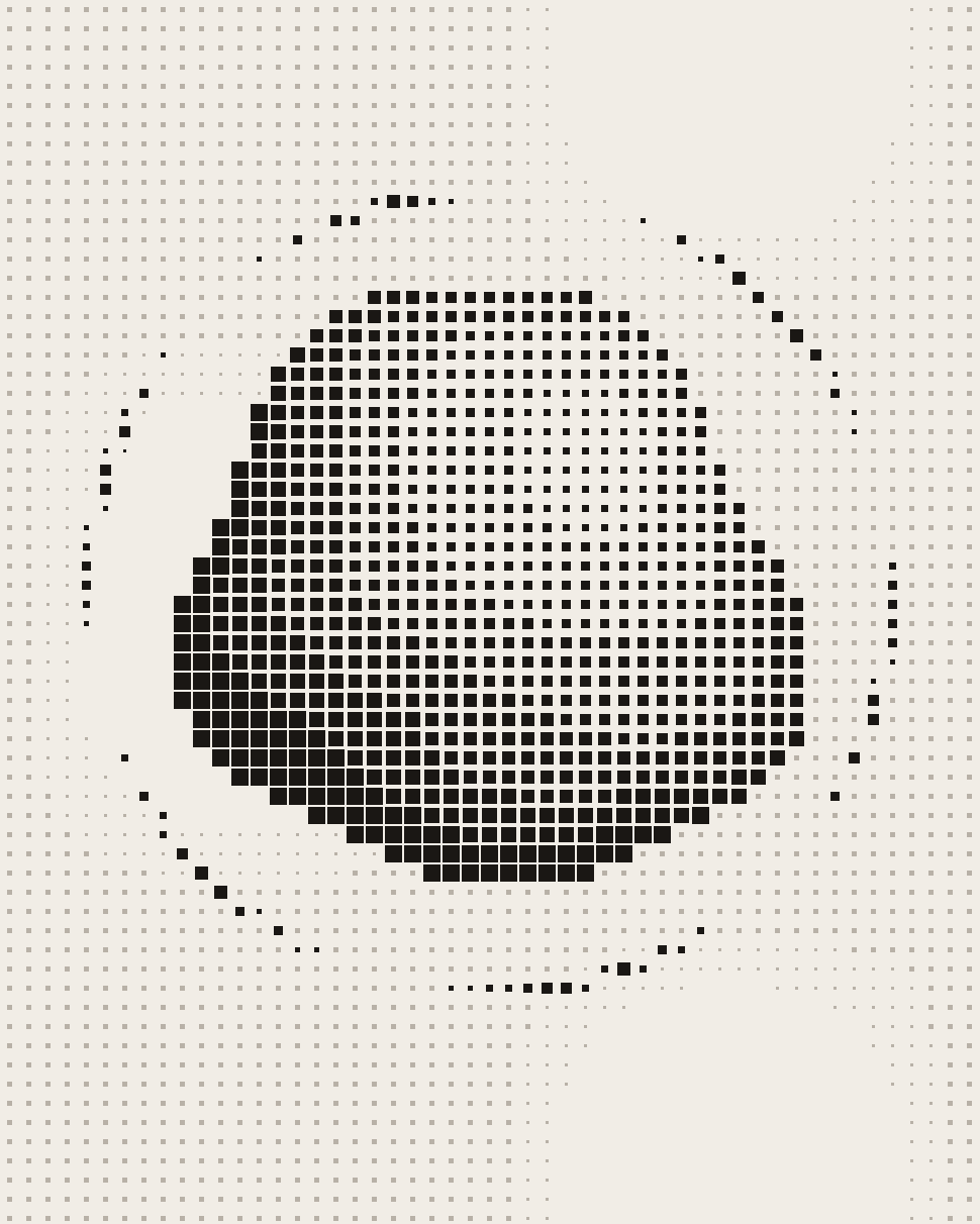 Tech Ahir halftone sphere graphic